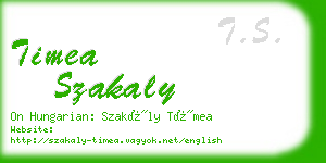 timea szakaly business card